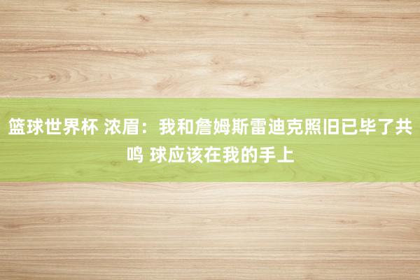 篮球世界杯 浓眉：我和詹姆斯雷迪克照旧已毕了共鸣 球应该在我的手上